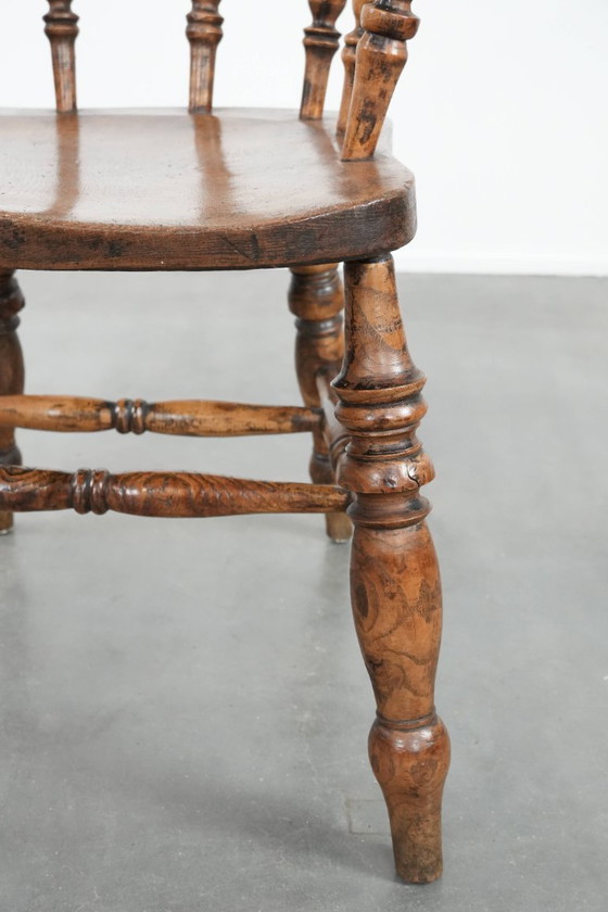 Image 1 of Antieke Engelse captainchair/ bijzetstoel/ bureaustoel uit begin 19e eeuw