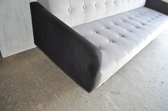 Mid-Century Bank, jaren 60 – Bankstel, Fluweel, Mid Century Modern (photo 5 of 6)