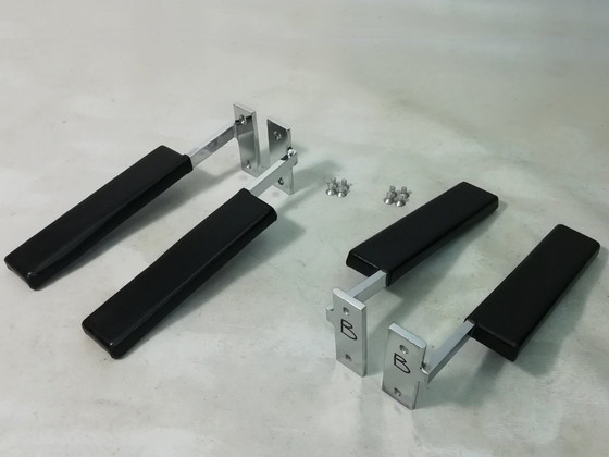 Image 1 of 1x Set di braccioli per poltrona in pelle GIRSBERGER 1600 LOUNGE CHAIR anni '60 pezzo di ricambio