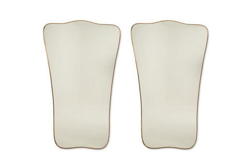 Miroir De Forme Chapeau De Gendarme, Dans Le Style De Gio Ponti