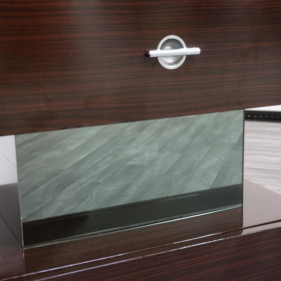 Image 1 of Coppia Di Comodini Ebano Macassar Cubic Design Modernariato Anni ‘80