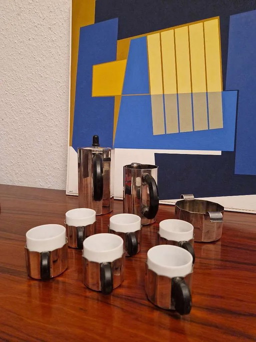 Coffee service, Art Deco, Czech Republic, silver-plated, circa 1920 – servies, Brass (photo 2 of 8)