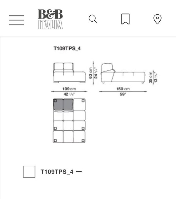 Image 1 of Elementos de sofá modular B&B Italia Tufty Time 290x330cm