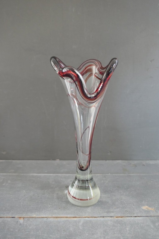 Vintage Splash vase Nanninga Glass Factory
