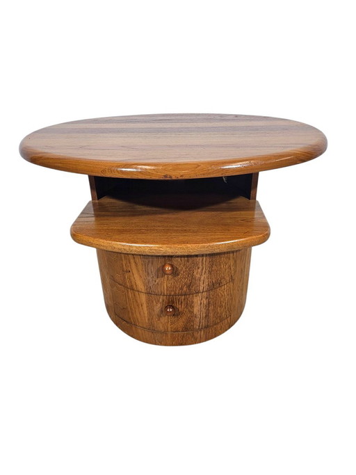 Teak TV-Tisch mit drehbarer Platte von Silkeborg Møbelfabrik, 1960er Jahre
