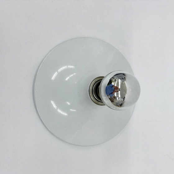 Image 1 of Mid Century Design Wandleuchte aus weißem Aluminium, 1970er Jahre