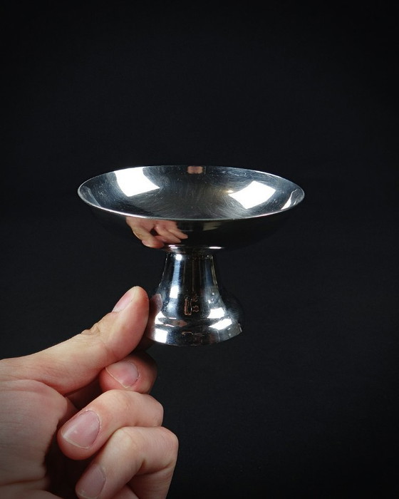 Image 1 of 6 vaschette per gelato su supporto in acciaio inox Servizio da dessert in acciaio inox