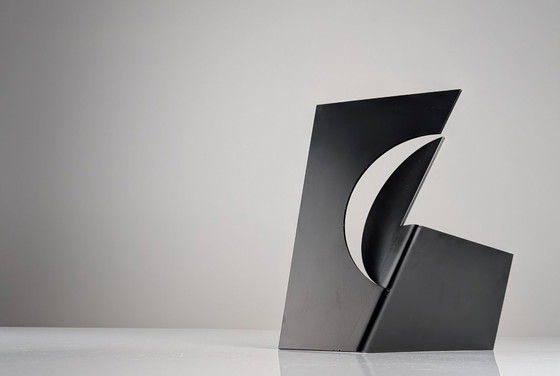 Image 1 of Zwarte abstracte stalen sculptuur, Carlos Evangelista, 55/75