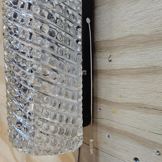 Image 1 of Vintage Wandlamp Glashutte Limburg bubbel glas textuur (jaren 60/70 / 60s / 70s) luchtbel textuur (organisch)