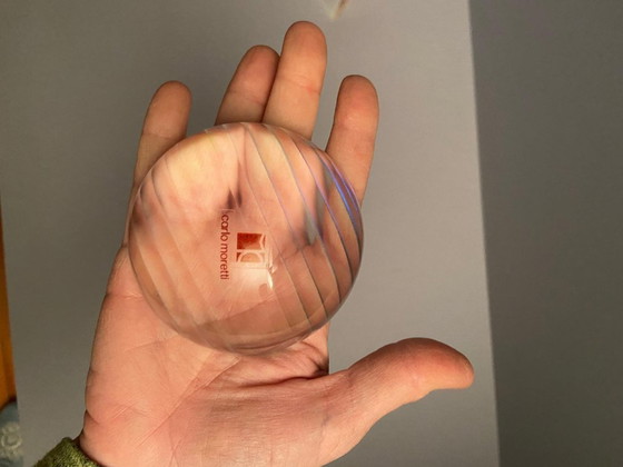 Image 1 of Fermacarte e Lente di ingrandimento di Carlo Moretti maestro vetraio di Murano