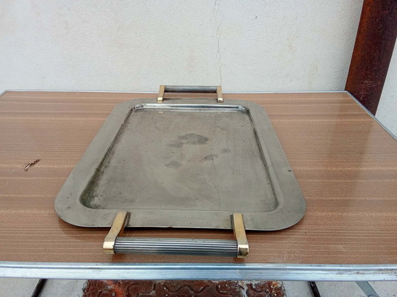 Image 1 of Vassoio in metallo argentato