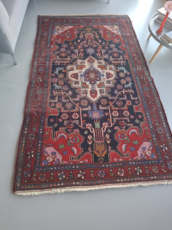 Image 1 of Alfombra oriental/persa anudada a mano de pura lana – Motivos tribales
