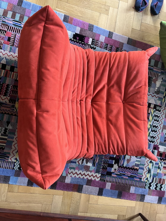 Image 1 of TOGO Stoel Ligne Roset Origineel Alcantara MidCentury SpaceAge