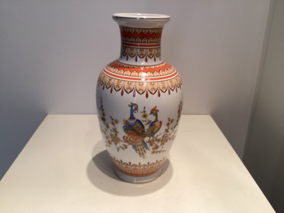 Vaso di Francesco Guariano con motivo pavone. – Vasi, Porcellana (photo 3 of 5)