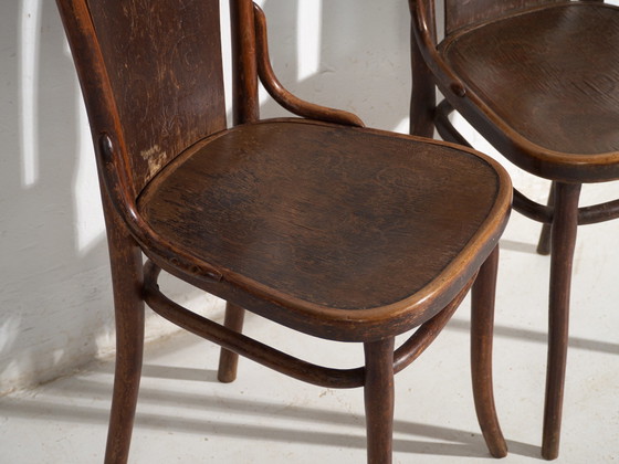 Set antico di 2 sedie Thonet in legno curvato – Europa Centrale, circa – Sedie da pranzo, Metal (photo 22 of 40)