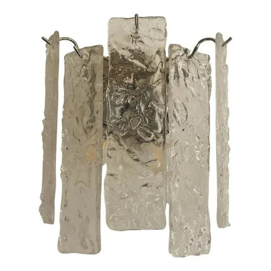 Image 1 of Applique da parete in vetro di Murano Hammered Strips listelli di Simoeng