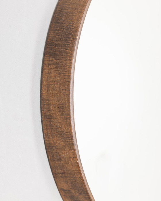 Image 1 of Italian design 1960s vintage Teak wood wall mirror