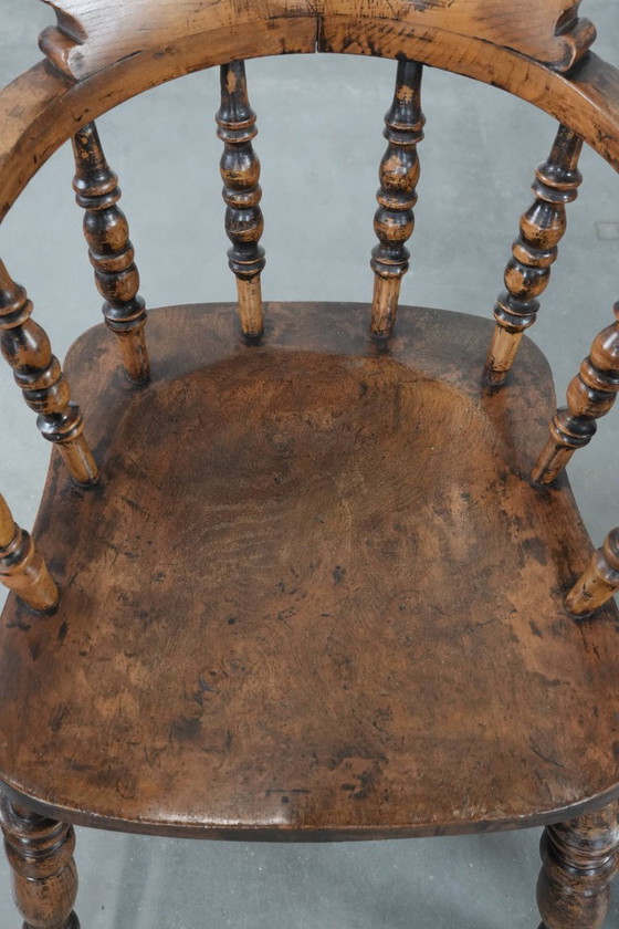 Image 1 of 2 sedie da capitano antiche inglesi dei primi del XIX secolo