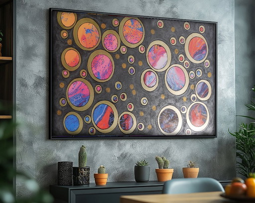 Cubismo A1415 - Cuadro abstracto XXL de Ksavera