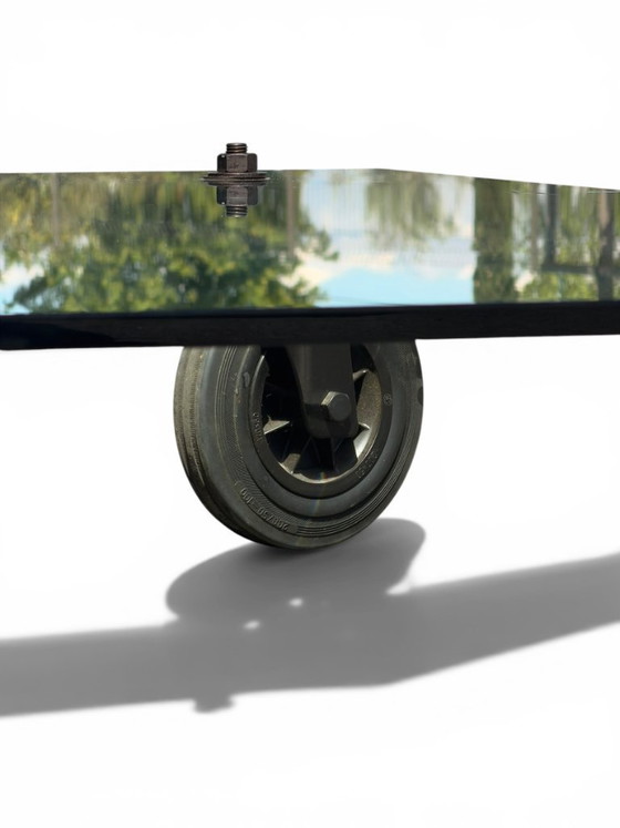 Image 1 of Tavolo con Ruote Coffee Table - Gae Aulenti for FontanaArte (150x100)