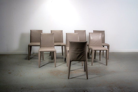 Sillas Vol Au Vent de Mario Bellini para B&B Italia. Juego de 8. – Sillas de comedor, Leather, Vintage (photo 9 of 14)