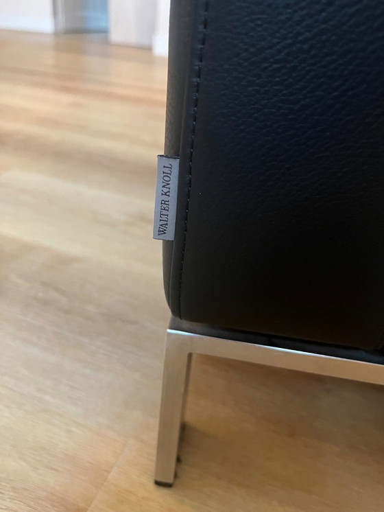 Image 1 of Poltrona di design Walter Knoll Foster 500 – Pelle nera, condizioni eccellenti