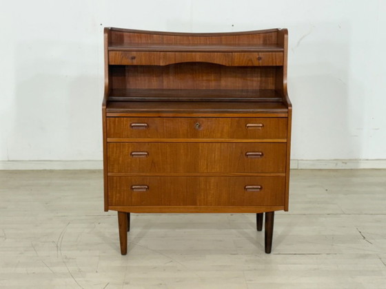 Image 1 of Danish teak secretary desk Vintage writing desk