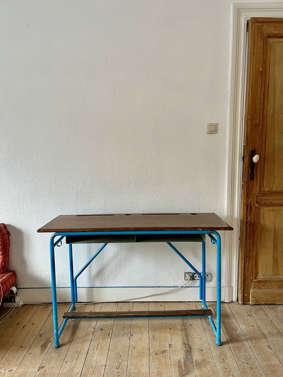 Image 1 of Antieke vintage schoolbank / bureau