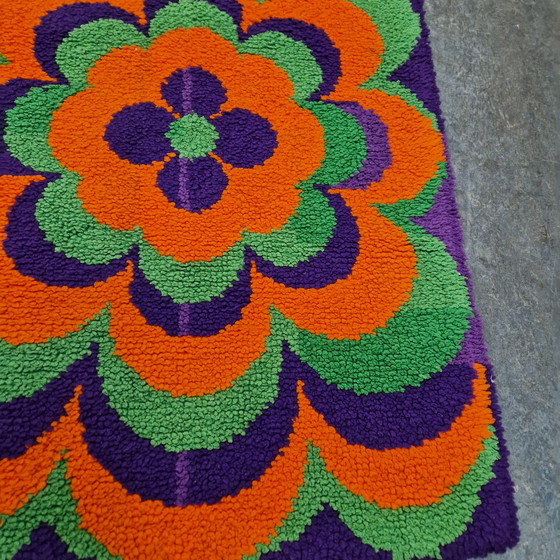 Image 1 of Tappeto vintage da appendere alla parete, tappeto in lana anni '70