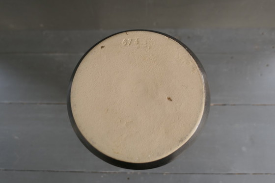 Image 1 of Vintage set of 3 heavy earthenware vases