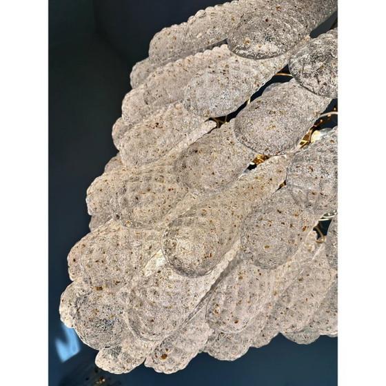 Image 1 of Mid-Century Modern italienischer „Conchiglie“-Kronleuchter aus Muranoglas in Gold