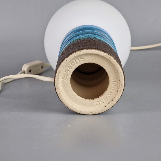 Image 1 of Vintage West German Fat Lava Lamp, Dumler & Breiden, Form Number 560/15, Blue and Gray, WGP / MCM / 1960 / 1970