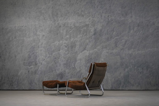 Image 1 of Fauteuil en sofa set uit het midden van de 20e eeuw, ontworpen door Gillis Lundgren, Ikea Zweden, jaren 70.