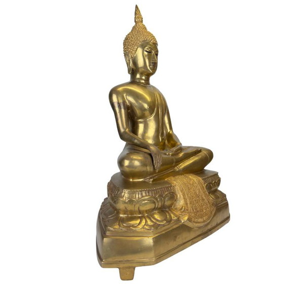 Buda tailandés antiguo – Período Rama V – Bronce dorado al fuego (54cm) – Esculturas (photo 3 of 17)