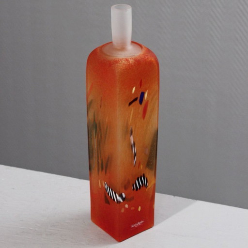 Bertil Vallien Atelier & Kosta Boda - "Satellite" series bottle, Sweden 1992