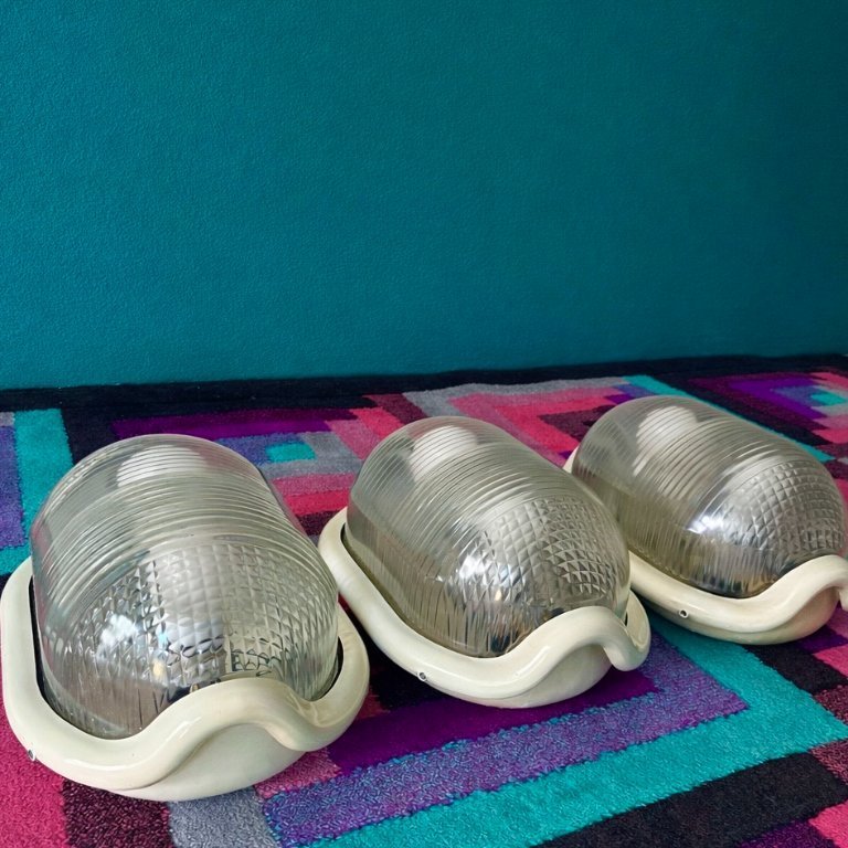 Exceptional Set of 3 "Noce" Lamps by Achille Castiglioni for Flos – An Industrial Design Statement – 1972