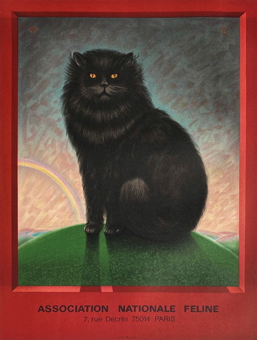 Charles MATTON Association Nationale Féline originele poster 1984