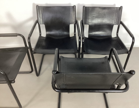Image 1 of 4 Bauhaus Mart Stam Linea Veam harness leather chairs