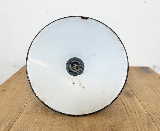 Image 1 of Industrial Green Enamel Military Pendant Lamp with Cast Aluminium Top, 1960s