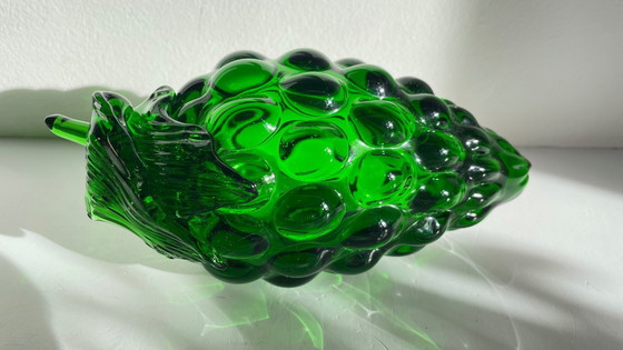 Image 1 of Vintage groene glazen druiventros