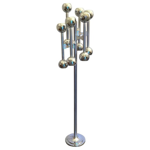 1x Vintage-Stehlampe im Space-Age-Stil mit 12 Leuchten, 1970