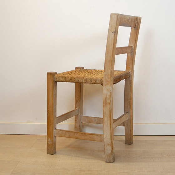 Image 1 of Woven Seat Ibiza Style Chair, Spain, 1970s