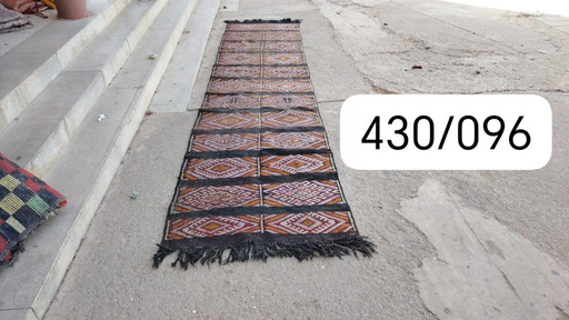 Handgeknoopt Berber kleed wol 430x96cm