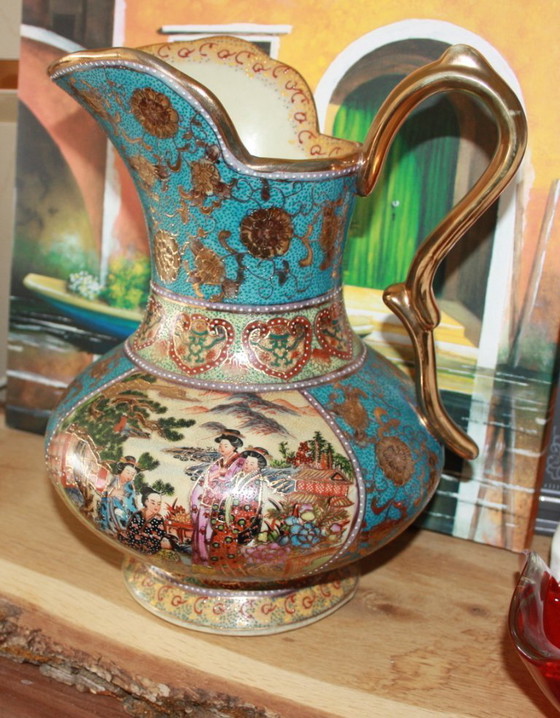 Image 1 of Satsuma vase in Asian style – hand-painted with gold decoration