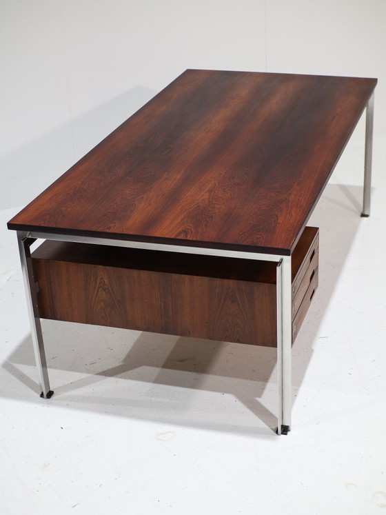 Zeldzaam Bureau Poul Kjaerholm Staal Palissander Deens Jaren '50 – Wood (photo 17 of 23)