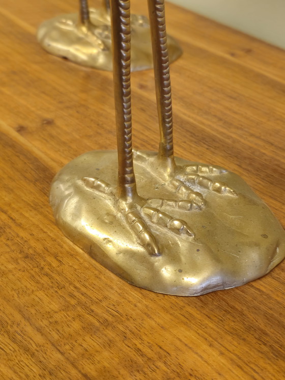 Image 1 of Grandi gru in ottone, uccelli gru, uccelli vintage