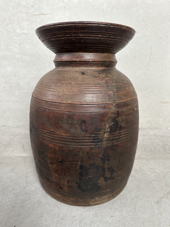 Image 1 of Antieke houten kruik