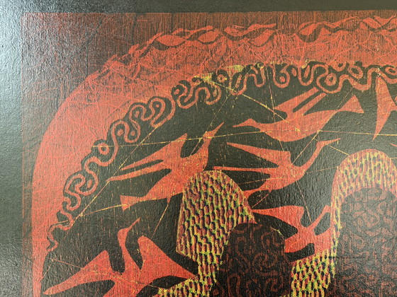 Image 1 of Dianne Bakker - Grande gravure sur bois - Amor Gignit Amorem