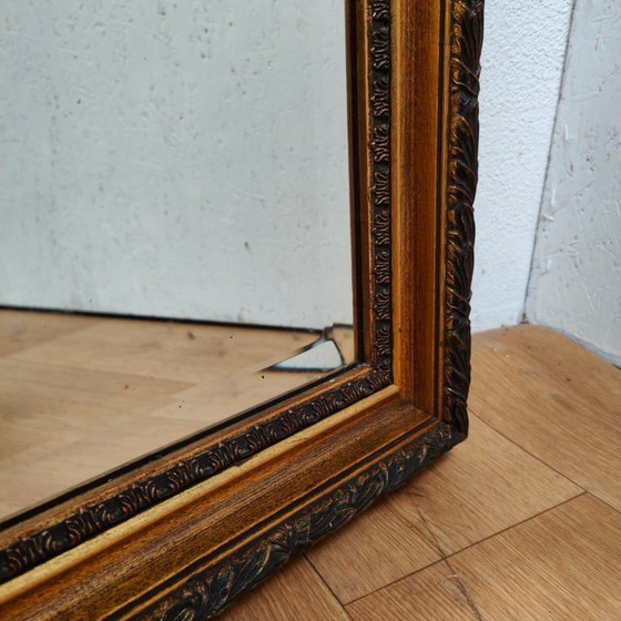 Image 1 of Antieke Regency Barok Rococo facet geslepen spiegel passpiegel.