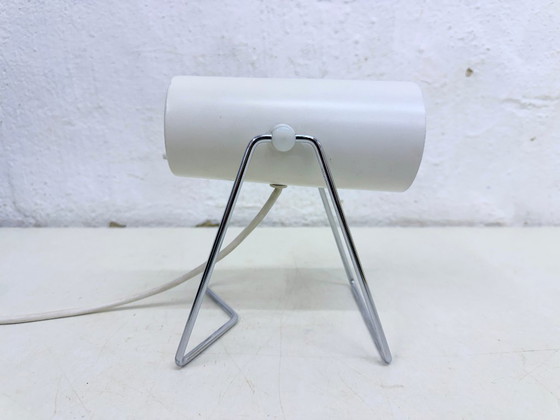 2 minimalistische cilindrische tafellampen in Space Age-stijl uit de jaren 60 en 70. – Metal (photo 8 of 12)